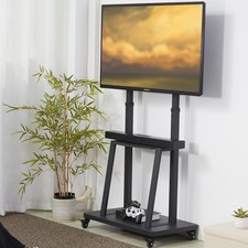 Large Floor TV Stand with 2 Shelves Height Adjust Mount for 32-85 inch LCD LED