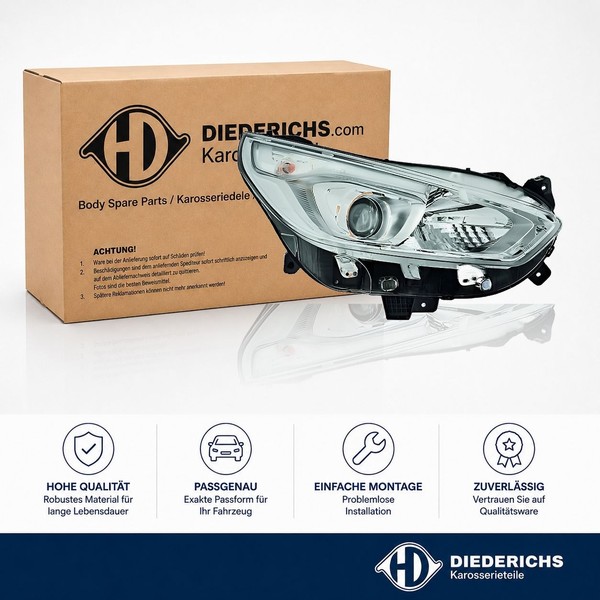Hauptscheinwerfer Links Diederichs 1492981 FÜR Ford Frontscheinwerfer Frontlicht-image