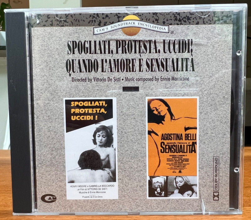 ENNIO MORRICONE - Spogliati, Protesta, Uccidi! / Quando L'Amore e Sensualita CD
