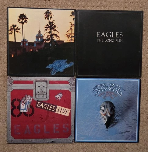 Lot of 4 Eagles vinyl record albums Classic Rock Country Rock Pop Rock