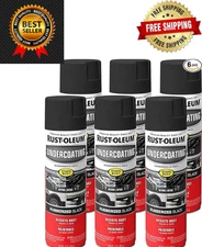 Rust-Oleum 248657-6PK Stop Rust Undercoating Spray 15 oz Rubberized Black,6 Pack