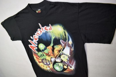 Alien Workshop T-Shirt Vintage Skateboard Alinated Head UFO Big Print Subway L
