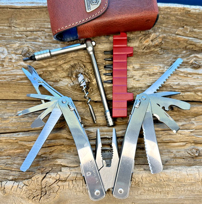 Victorinox SWISS TOOL SPIRIT PLUS RATCHET Multi-Tool Stainless Leather NEW IB