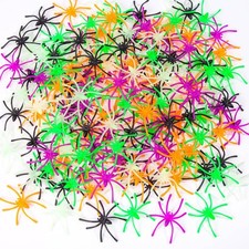 BAINFE 150PCS Plastic Spiders Halloween Small Plastic Spiders Fake Spiders Reali