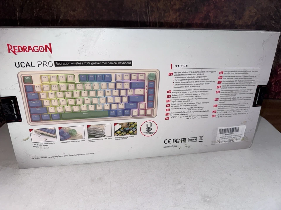 New Redragon Ucal Pro Mechanical Keyboard RED-K673-R33WTM - Image 4 of 4