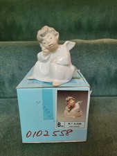 Vintage Lladro Angel Thinking Sitting Boy Cherub 4" Figurine #4.539 In Box