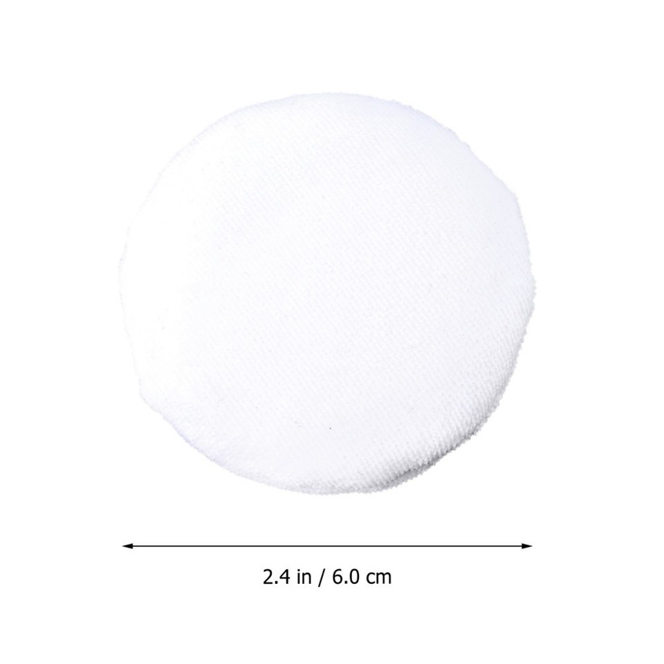 Round Puff Picture 5 Pcs 60mm Ribbon Powder Puff Baby Body Puff Pure Cotton Round Makeup ...
