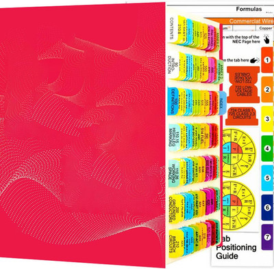 2023 Colored Tabs, 120 PCS Laminated Waterproof N.E.C Tabs (Book Not Included) w