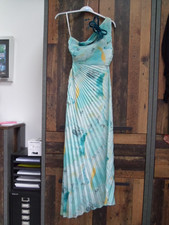 SEXY LADIES PLEATED CUT OUT ONE SHOULDER INFORMAL WEDDING OUTFIT SIZE MEDIUM