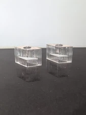 Vintage gallery originals 24% lead Crystal diamond shaped candlesticks