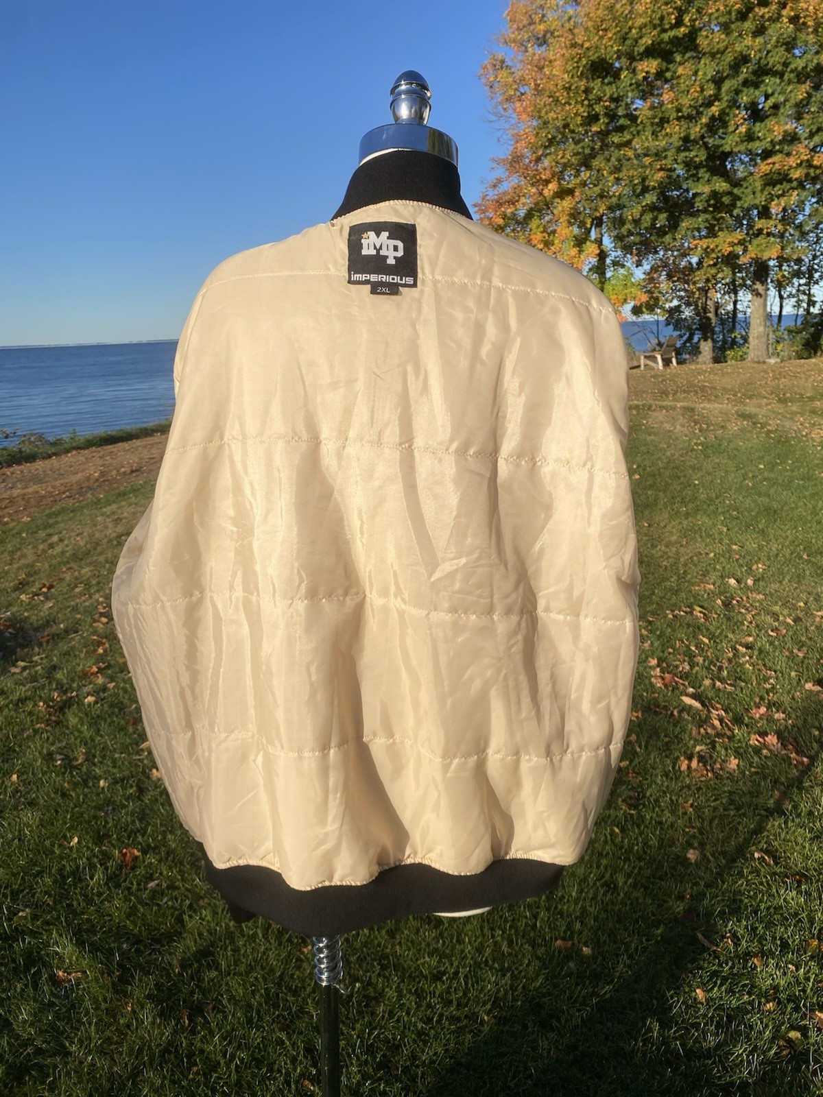 IMPERIOUS Jacket Zip Front Zip Gold Bars Graphics… - image 9