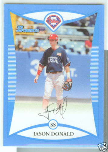 Jason Donald Philadelphia 2008 Bowman Blue Border - Imagen 1 de 1