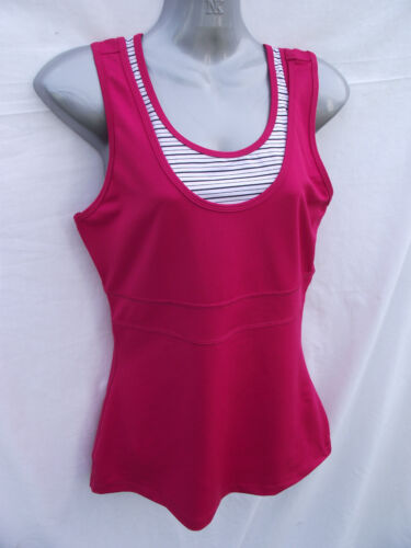 BNWT Womens Sz 10 Hot Pink Target Brand Yoga Athletic Singlet Top With Shelf Bra - Picture 1 of 3