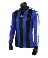 Adidas Youth Climalite Soccer Stripe Estro Jersey L/s Blue Shirts Junior Z58799 Adidas Youth Climalite Soccer Stripe Estro Jersey L/s Blue Shirts Junior Z58799