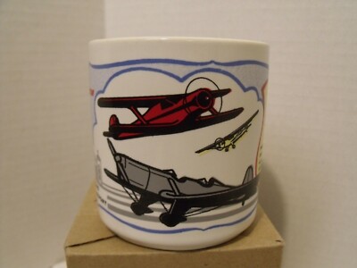 Lane Aviation 50th Year 1985 Rare Collectible Coffee Mug Columbus Ohio Airport 