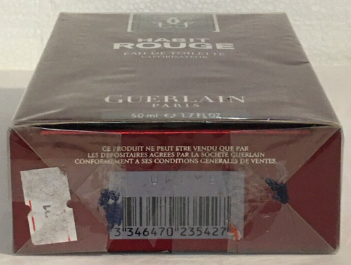 Habit Rouge Eau de Toilette Guerlain for Men 50ml New in Sealed Box - Picture 6 of 7