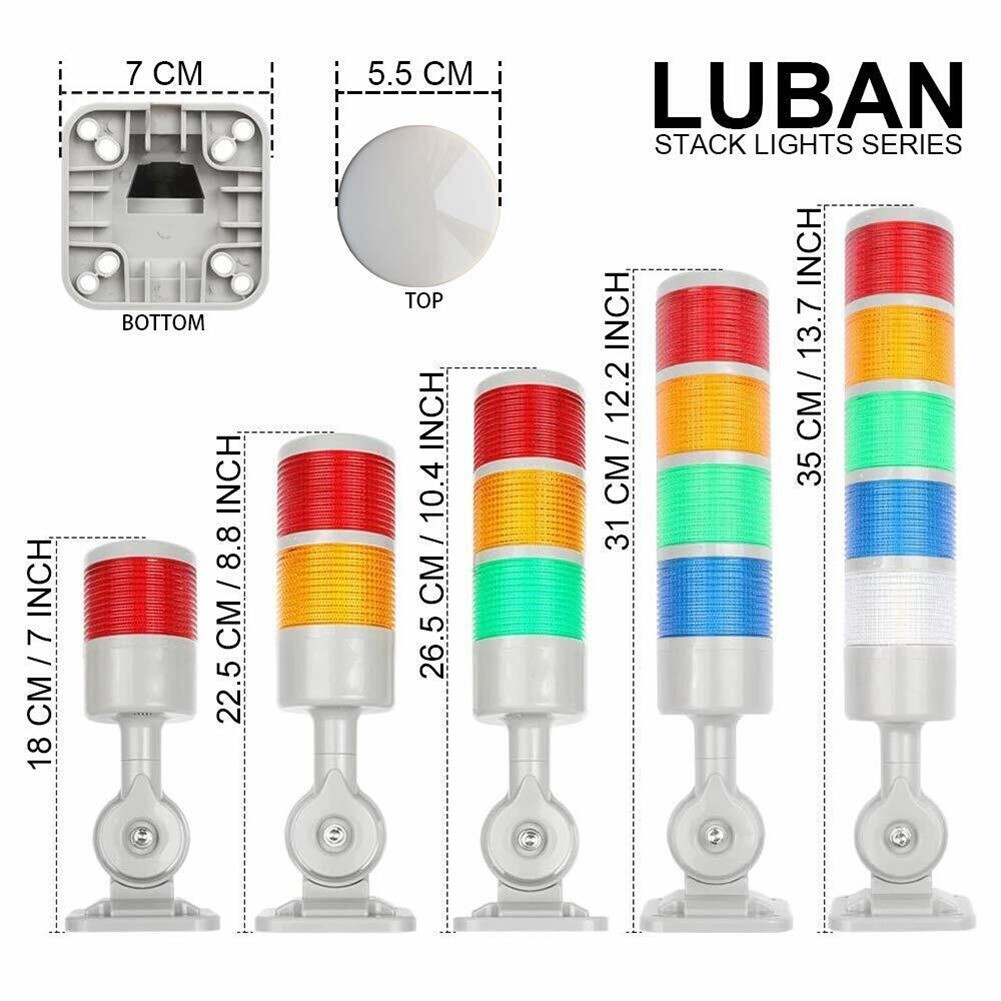 High Intensity 12V Led Signal Tower Stack Lights Andon Lights with