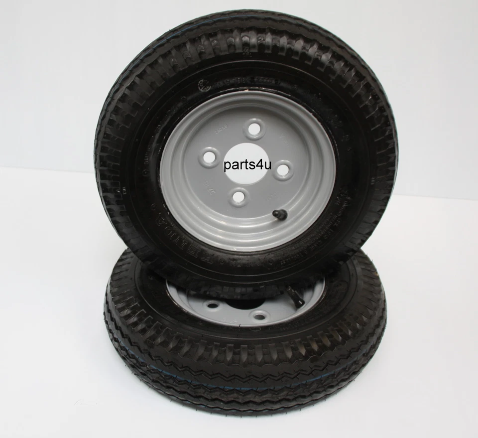 2 Stück Komplettrad 4.80 / 4.00-8 62M 8-Zoll Anhänger Rad Reifen Felge Deli Tire - Bild 2 von 4