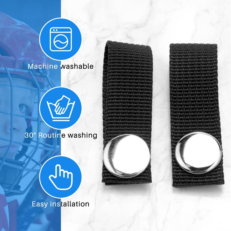 2X(Hockey Helmet Chin Strap Detachable Helmet Loops Hockey Chin