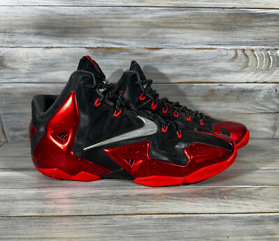 Nike LeBron XI Away Miami Heat Men's Sneakers Red Black Basketball