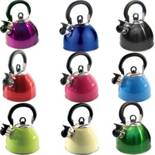 2.5L STAIINLESS STEEL LIGHTWEIGHT WHISTLING KETTLE CAMPING BOIL INDOOR OUTDOOR