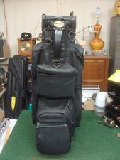 Bennington black cart bag with 3 can cooler, MANY pockets - GOOD USED CONDITION