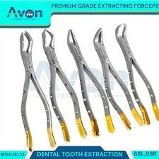 SET OF 5 GERMAN DENTAL TOOTH EXTRACTING EXTRACTION FORCEPS -DENTAL INSTRUMENT 