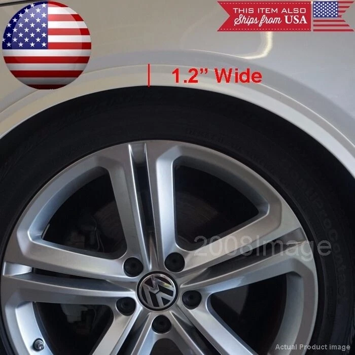 4 Pieces 47" White Arch Wide Body Fender Flares Extension Lip For Toyota Scion - Image 3 of 4