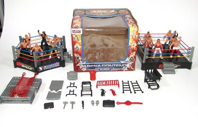 Liberty Imports Wrestling Set King's Return Super Arena Contend 2'' Figure Size