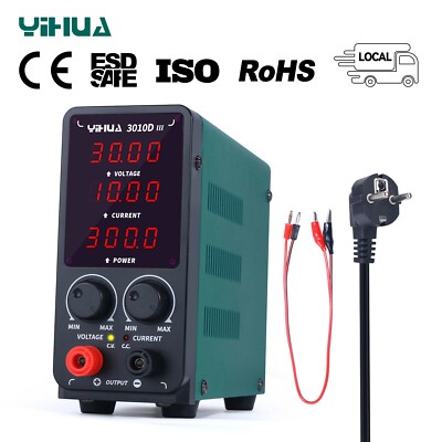 YIHUA 3010D-III DC-Netzteil 30V 10A 4-stelliges Display Mehrfachschutz