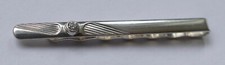 Krawattenhalter 1 Zirkonia 925 Silber Vintage 70er ties holder silver