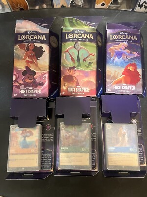 Disney Lorcana Starter Deck Set Of 3 Decks And Accessories NO BOOSTERS | eBay Disney Lorcana Starter Deck Set Of 3 Decks And Accessories NO BOOSTERS | eBay
