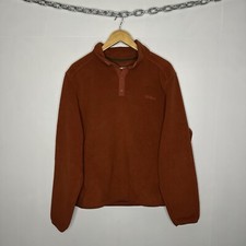 VTG L.L Bean Men’s Orange Fleece Jacket Sz L Made In USA