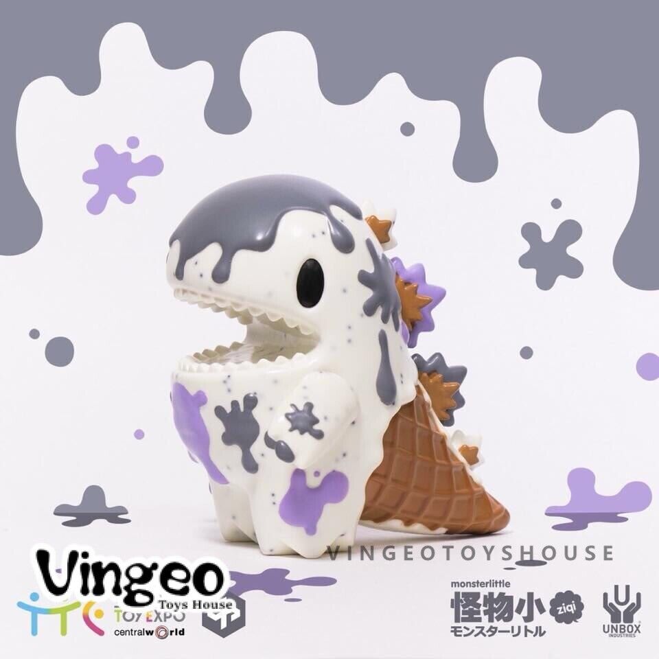 UNBOX ICE CREAM DINO By ZiQi Green &Pink SOFT VINYL H4inch Figures