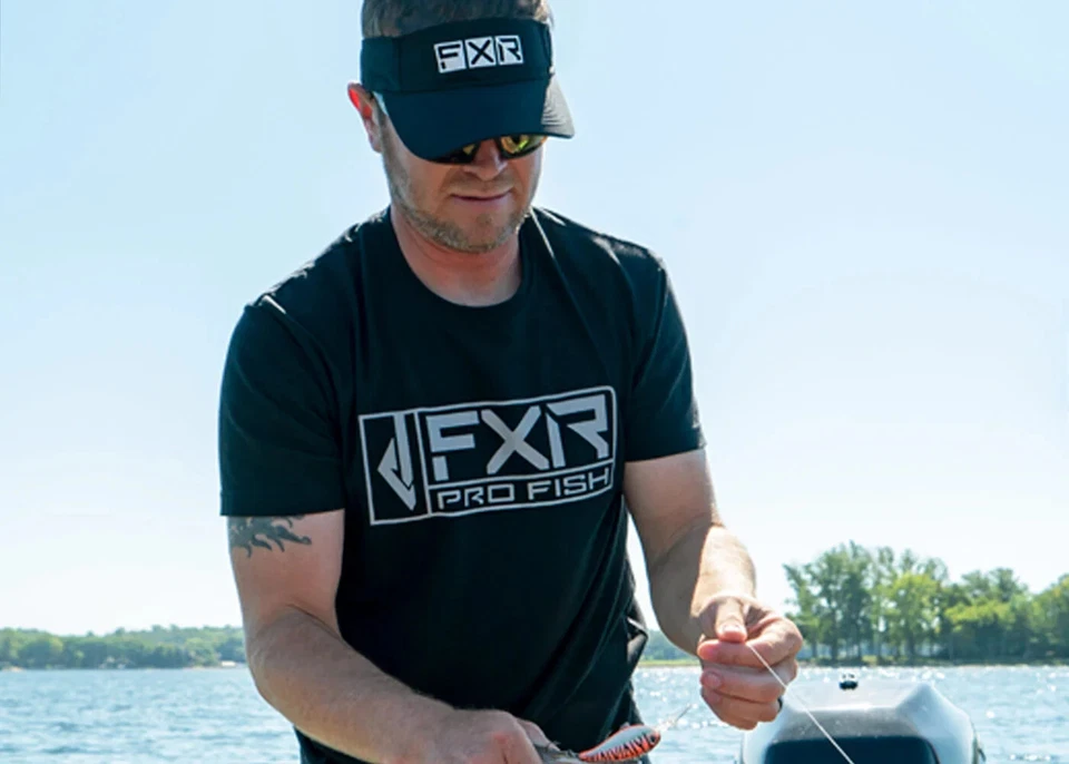 Sombrero visera FXR Attack para hombre - blanco y negro, ajustable, protector solar ligero Foto 4 de 4