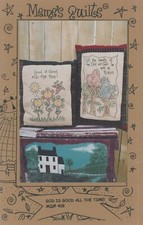 Meme's Quilts God Is Good All The Time Colored Embroidery 18" Pillows Pattern