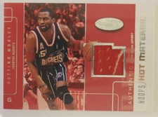 2002-2003 Fleer Hoops Hot Materials CUTTINO MOBLEY Rockets RED JERSEY Swatch!