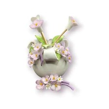 Profumatore + Calamita in Porcellana Capodimonte Fiori Prugna - Articolo da R...