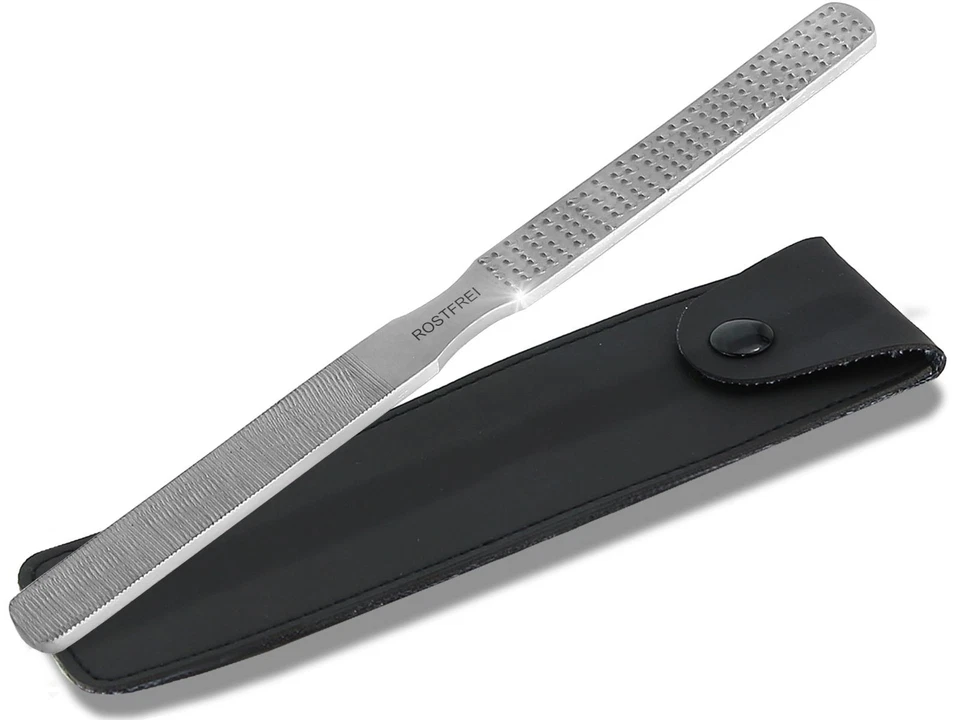 Hornhautentferner Hornhautraspel Hornhautfeile Fußfeile Saphir Nagelfeile Etui