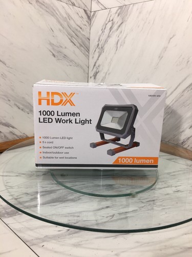 HDX 1000-Lumen LED Work Light - Indoor / Outdoor Use - Sealed On/Off ...