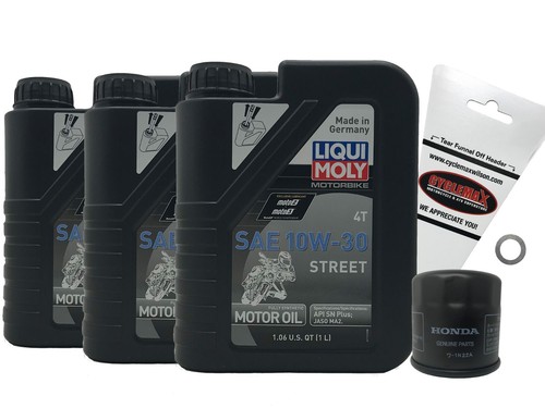 2013-2021 Honda BR500R Oil Change Kit with Liqui Moly 10W30 Oil and OEM Filter - Bild 1 von 6