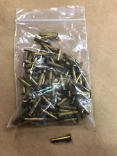 75 Pack Semi Tubular Flat Head Brass Rivets 3/8 Dia Head 7/8 Long X 3/16 Dia