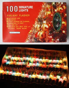 SUPERBRIGHT,CLEAR Details about   VINTAGE CHRISTMAS TIME 50 MINIATURE TREE LIGHTS LONGLIFE
