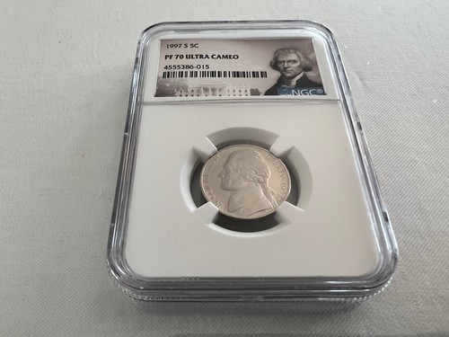 1997-S JEFFERSON NICKELS NGC PF70 ULTRA CAMEO "TOP POP"