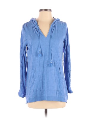 J.Jill Women Blue Long Sleeve T-Shirt S 