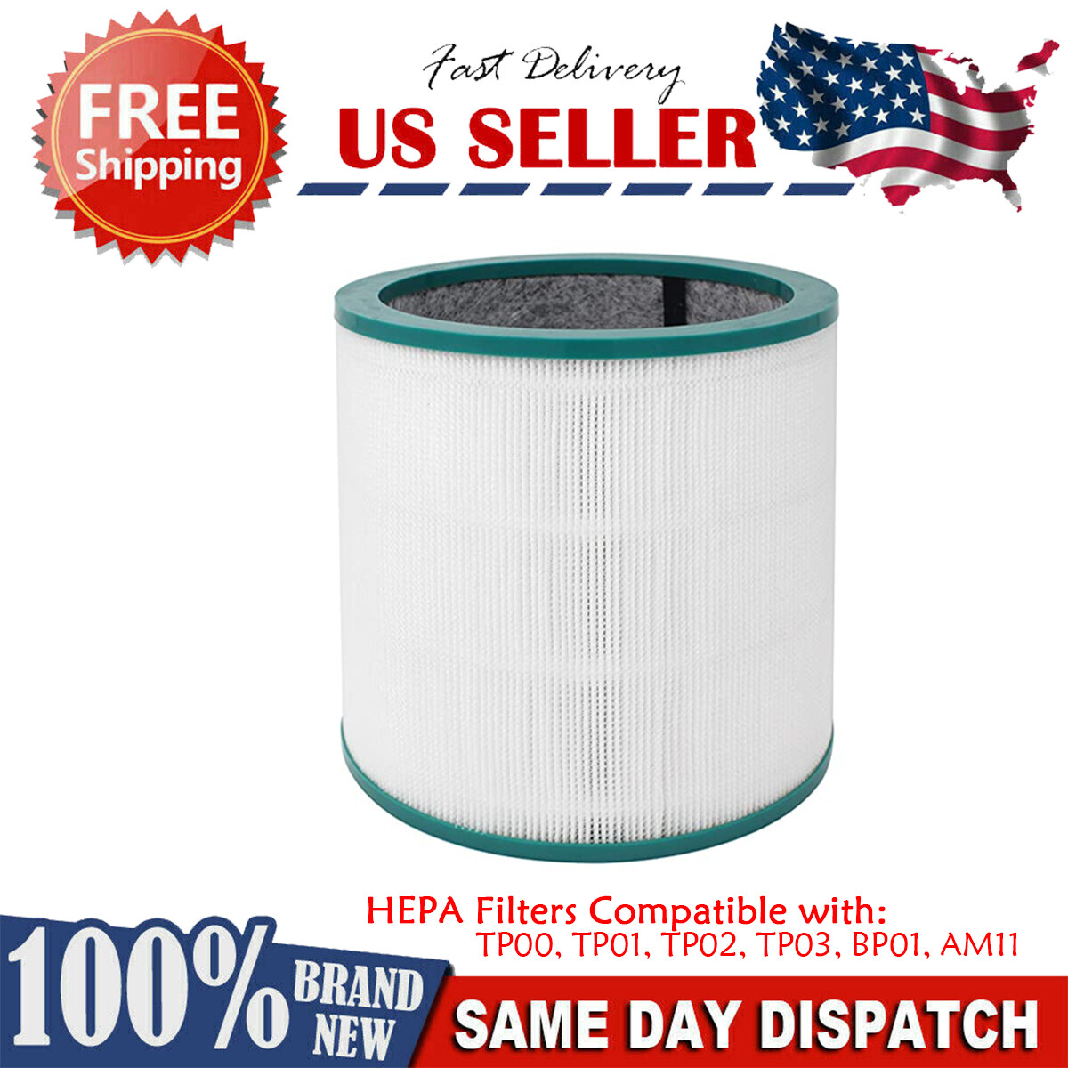 HEPA Filter Replacement for Dyson Tower Fan Air Purifier 968126-03 Part
