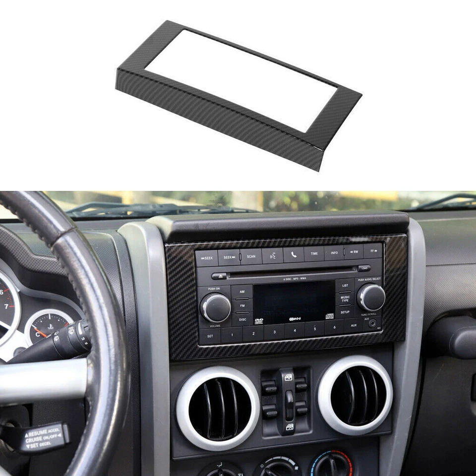 Cubierta del panel de control de la consola central del tablero de instrumentos para Jeep Wrangler JK 2007-2010 Foto 3 de 4