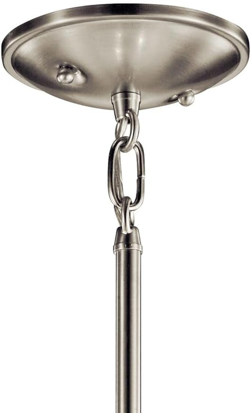 Shailene 14" 3-Light Semi Flush Mount in Brushed Nickel with White Shade