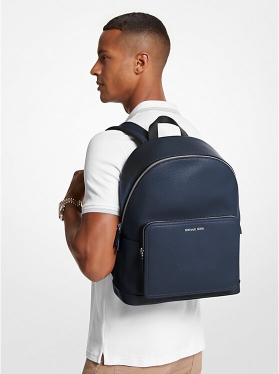 Michael Kors Cooper Men's Navy Pebbled Leather Backpack
