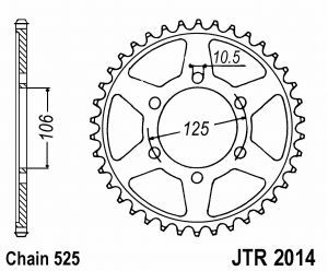 Kit chaine Triumph Daytona 650 acier haute résistance C45